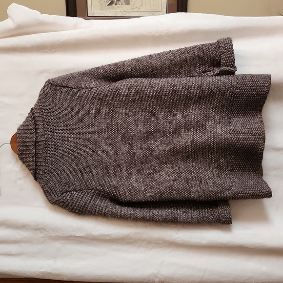 Chunky Knit Sweater / mid length, medium, taupe - Picture 3 of 7